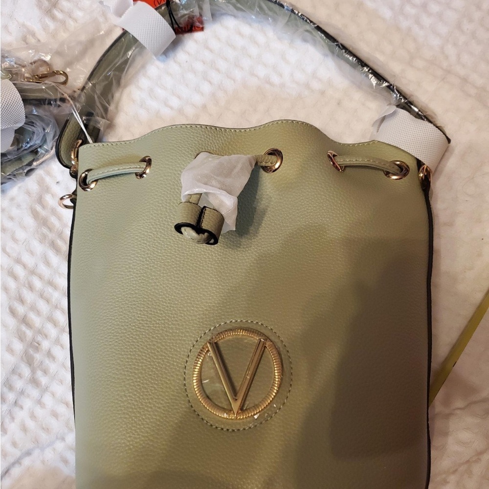 Coach Elegant Olive Green Bucket Bag